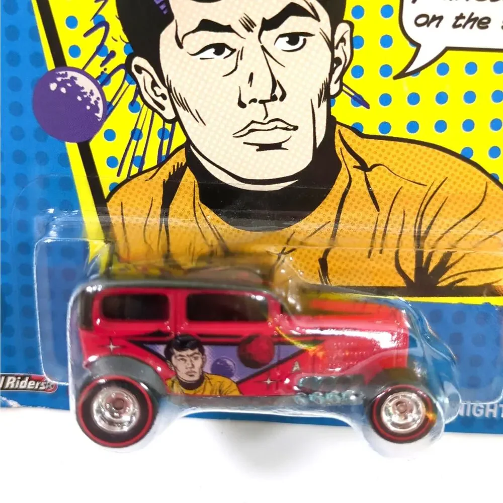 Hot Wheels Pop Culture Star Trek Mr Sulu Midnight Otto Redline Real Rider 2013